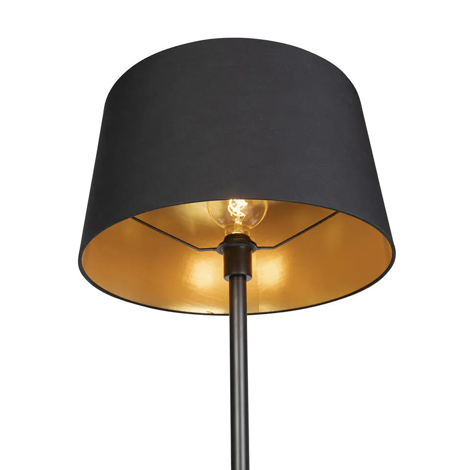 Qazqa vloerlampen simplo zwart e27