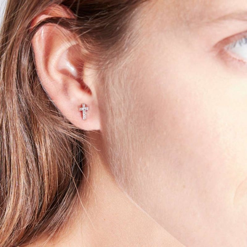 Boucles d'oreilles Or Blanc et Diamant