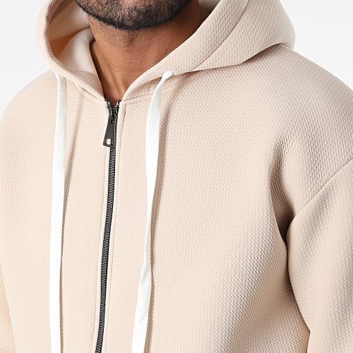 Veste Zippée Capuche UY912 Beige