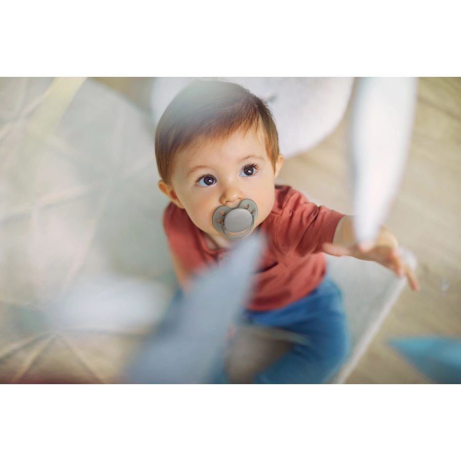 Philips Avent Schnuller ultra soft SCF09117 6-18 Monate blaugrau 4 Stück