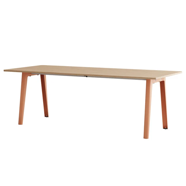 TipToe - NEW MODERN Esstisch 95 x 220 cm, Eiche / ashpink
