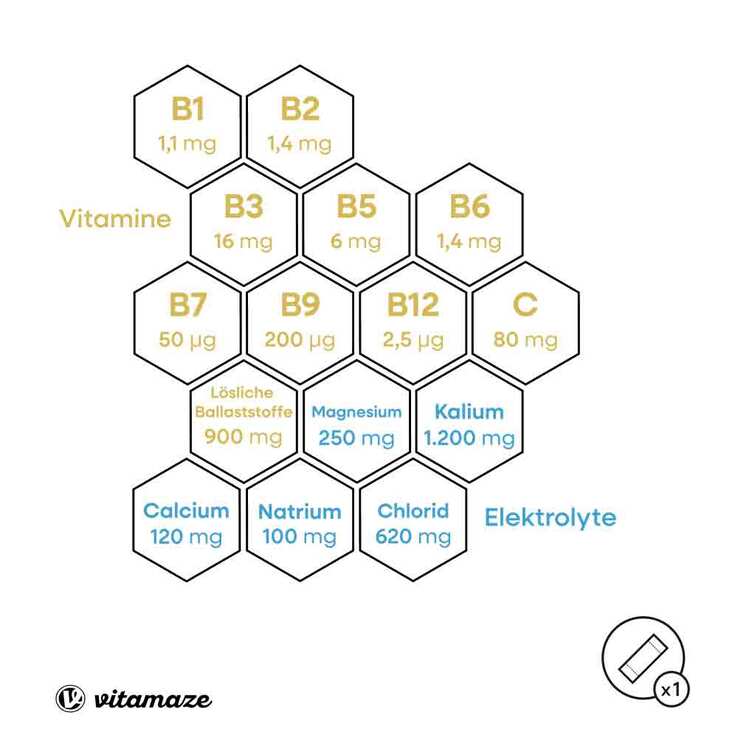 Elektrolyte Plus Vitamin C + B-Vitamine Zitrone Pulver , 25X9 g