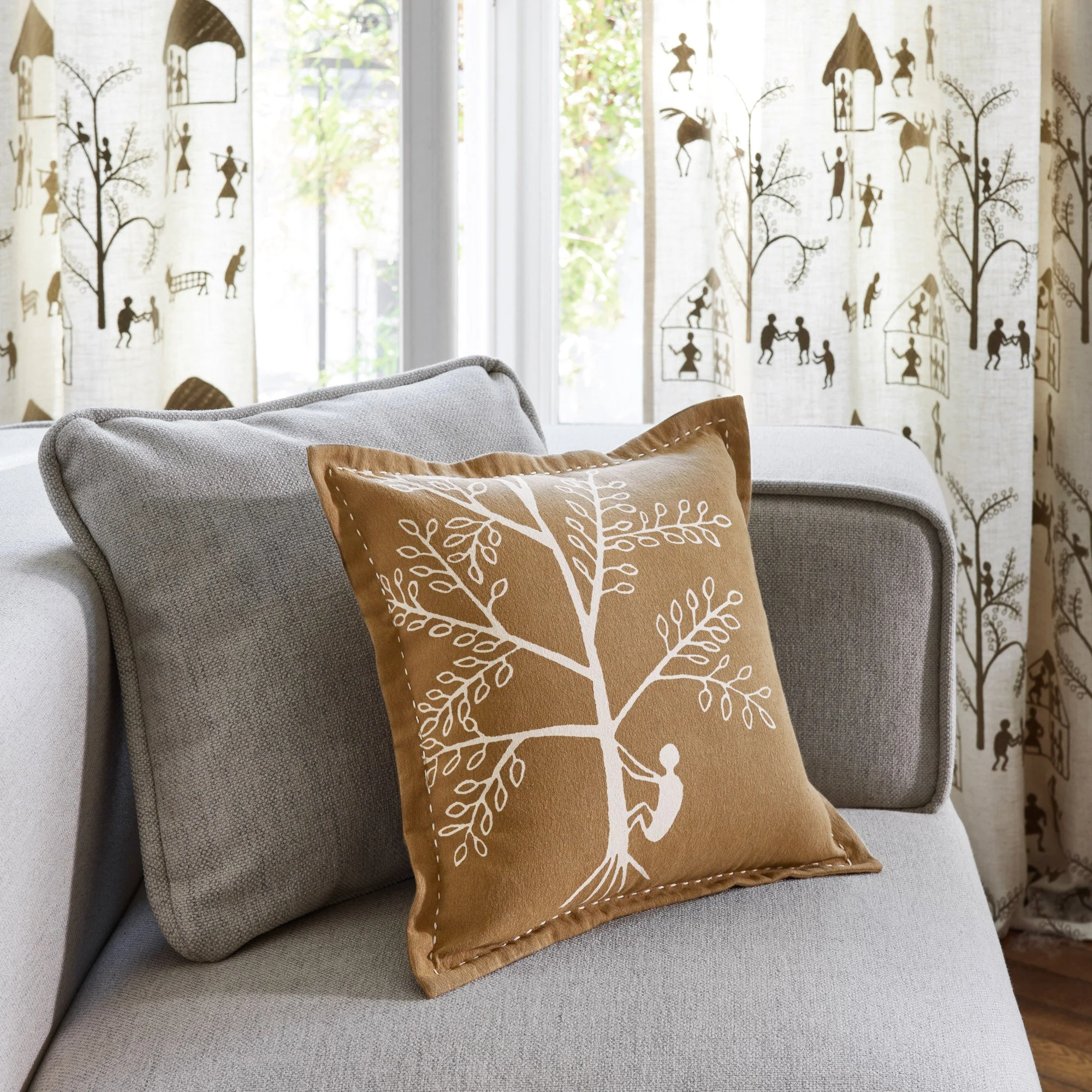 KANAN - Housse de coussin | Marron