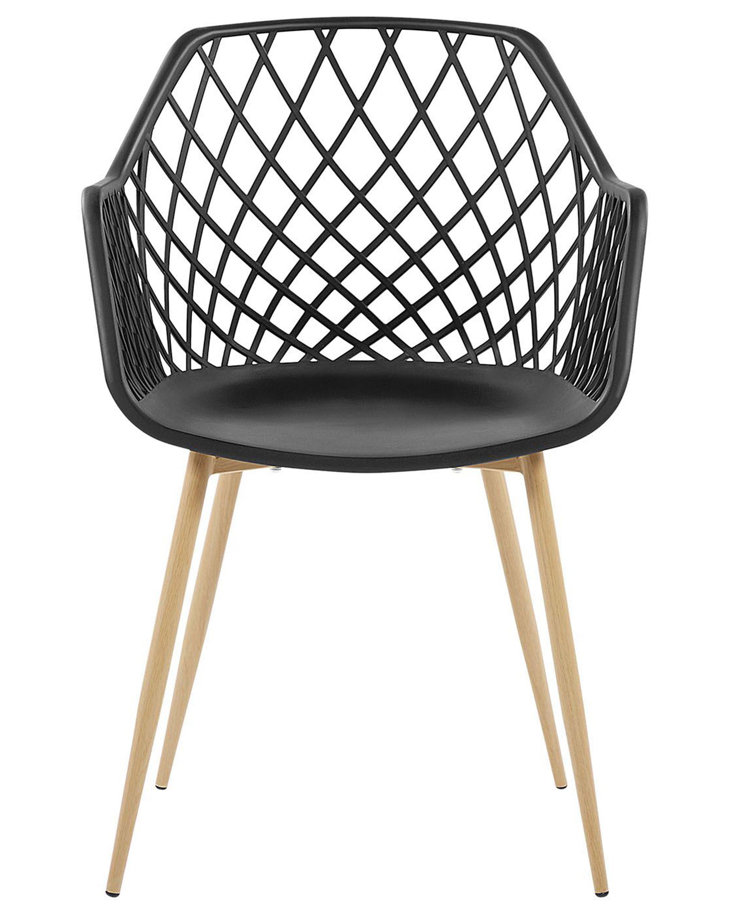 Set van 2 eetkamerstoelen NASHUA Zwart