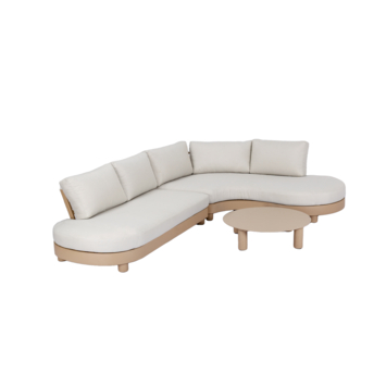 Loungeset Saar zand beige metaal