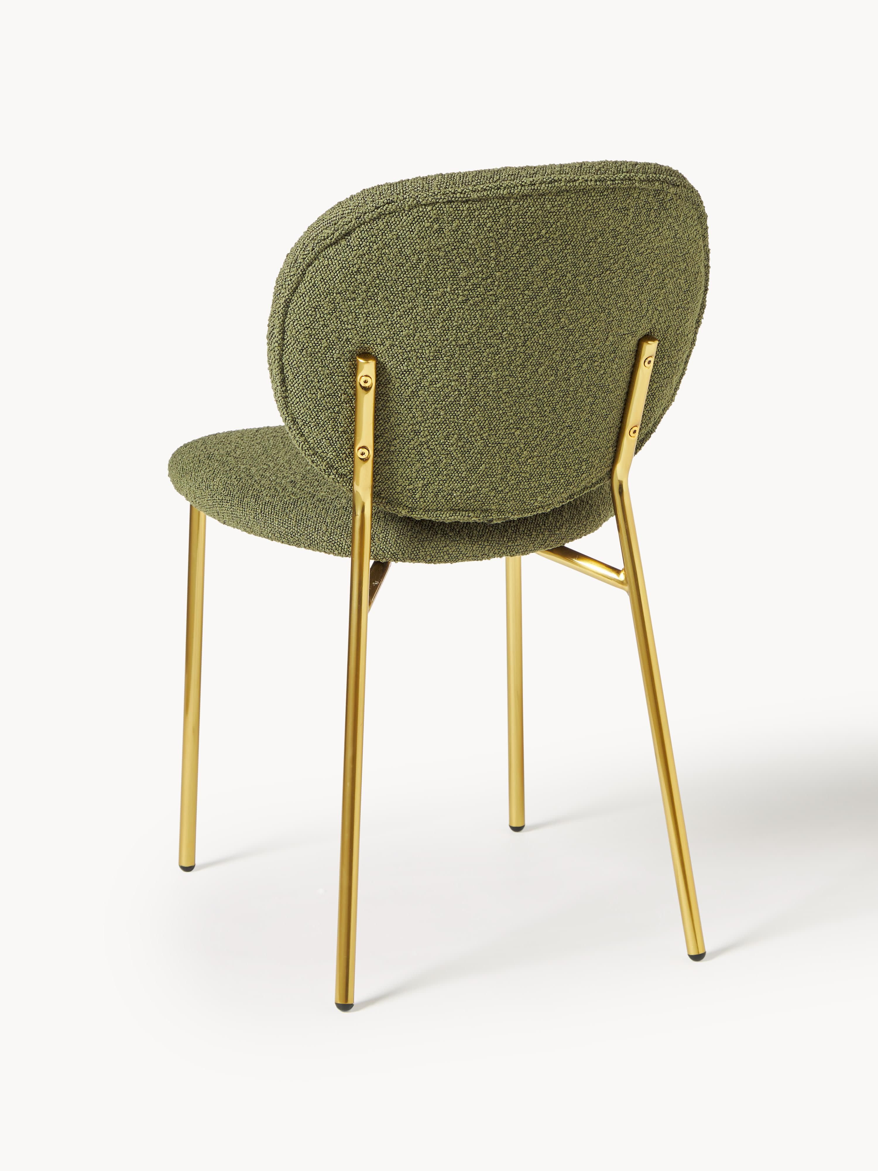 Bouclé gestoffeerde stoelen Ulrica, 2 stuks