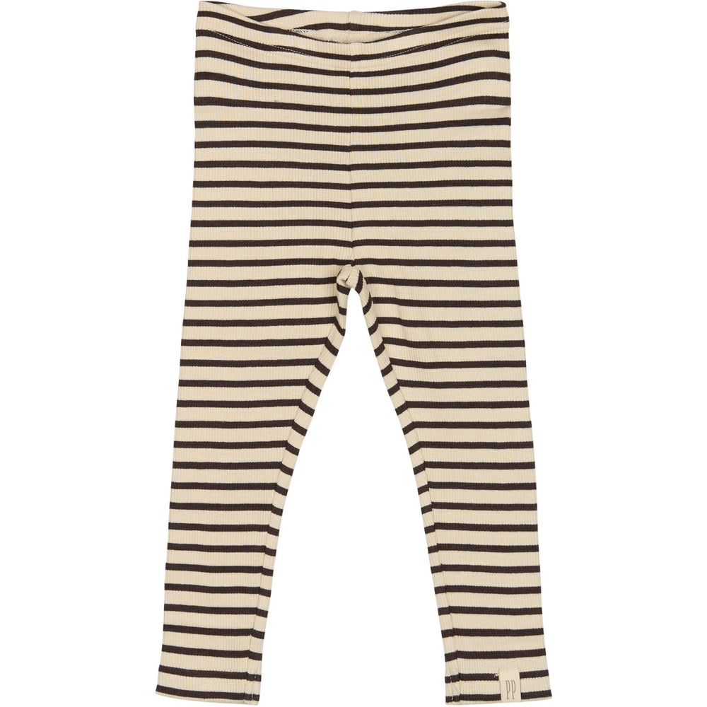 Køb Petit Piao Coffee Bean/off White Legging Modal Striped