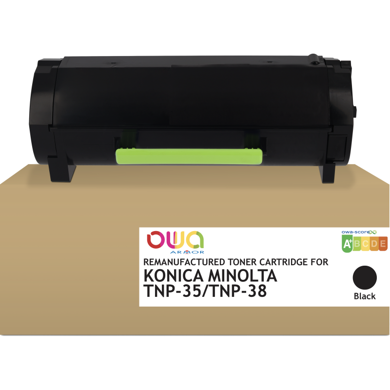 Toner remanufacturé OWA - standard - Noir - pour KONICA MINOLTA TNP-35, KONICA MINOLTA TNP-38, DEVELOP TNP-35, TNP-38