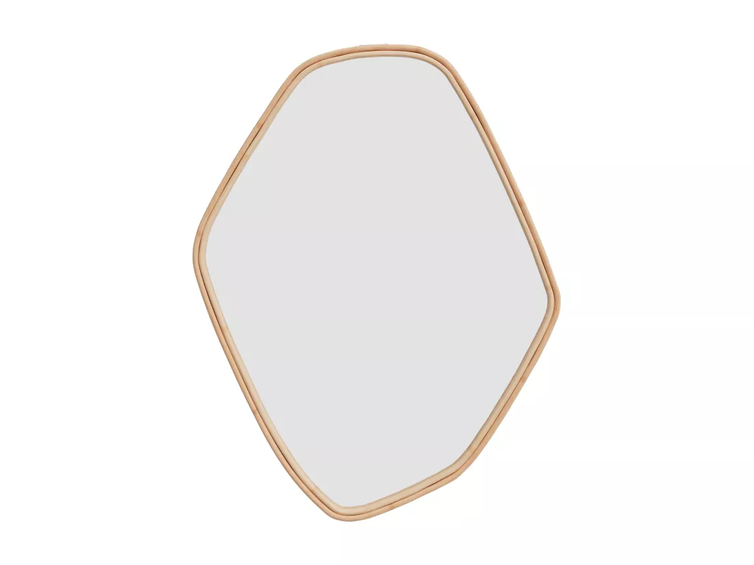 Miroir organique en rotin 76,5x53 cm - Tseri