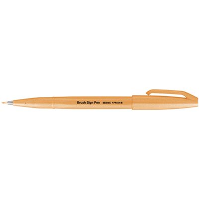 Pentel Arts Brush Sign Pen - Feutre - orange fluo