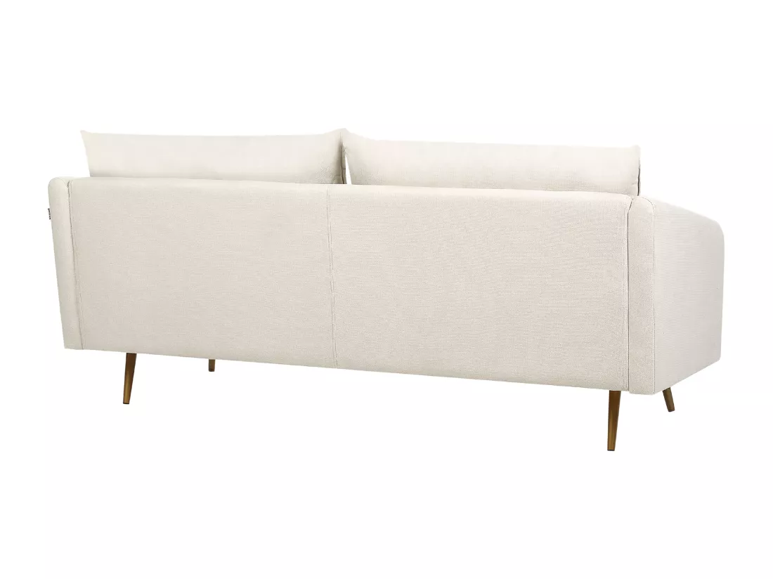 Canapé 3 places en tissu beige MAURA