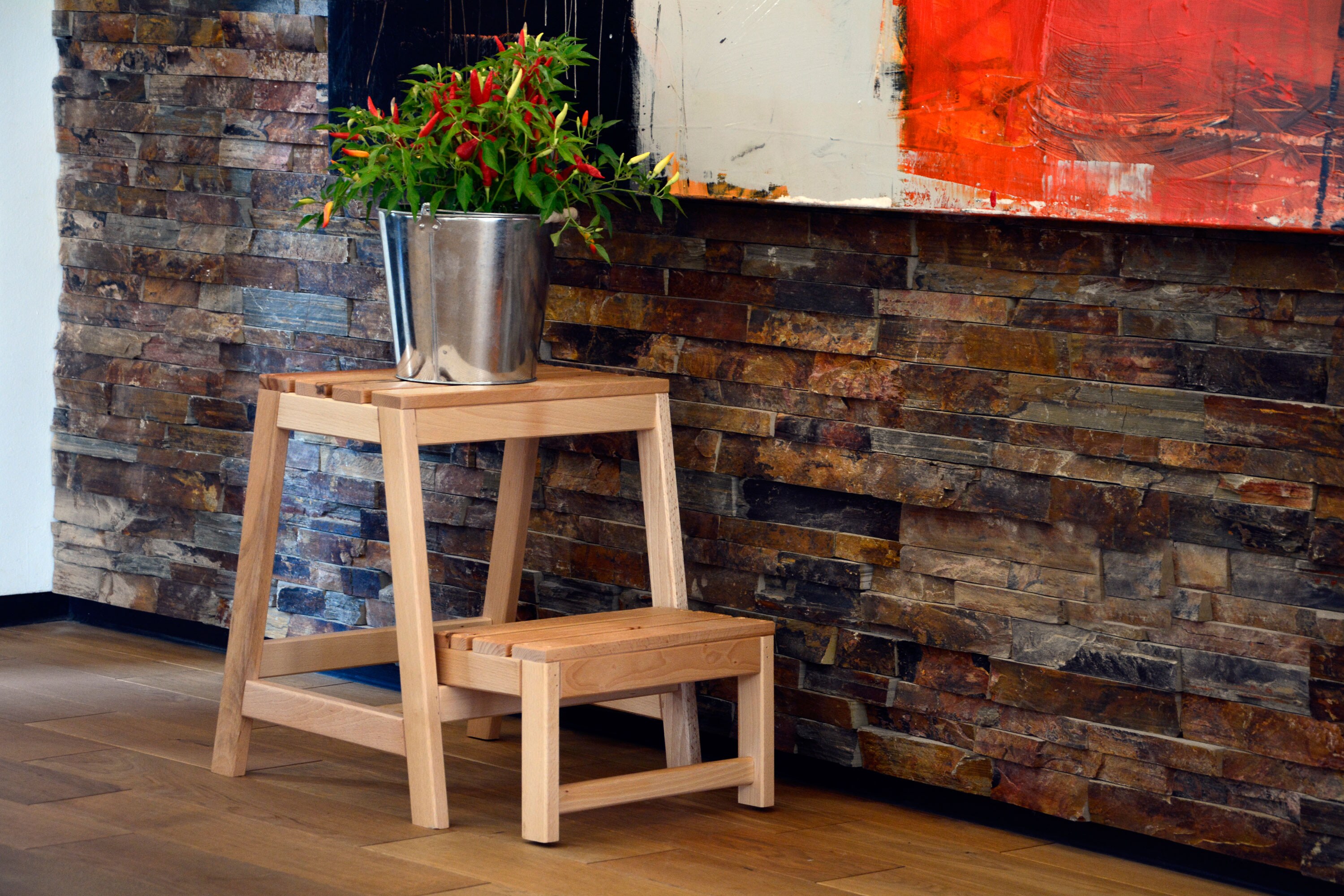 dobar Multifunktions-Hocker, naturbraun