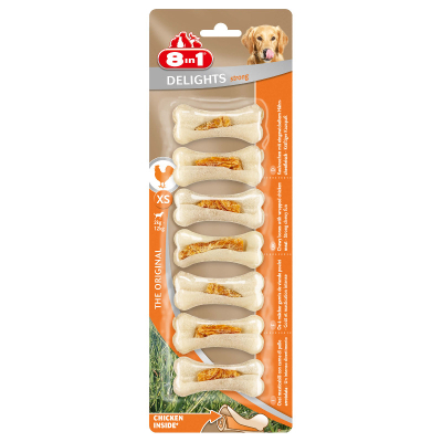 8in1 Delights Kauknochen Strong XS 140g 7 Stück