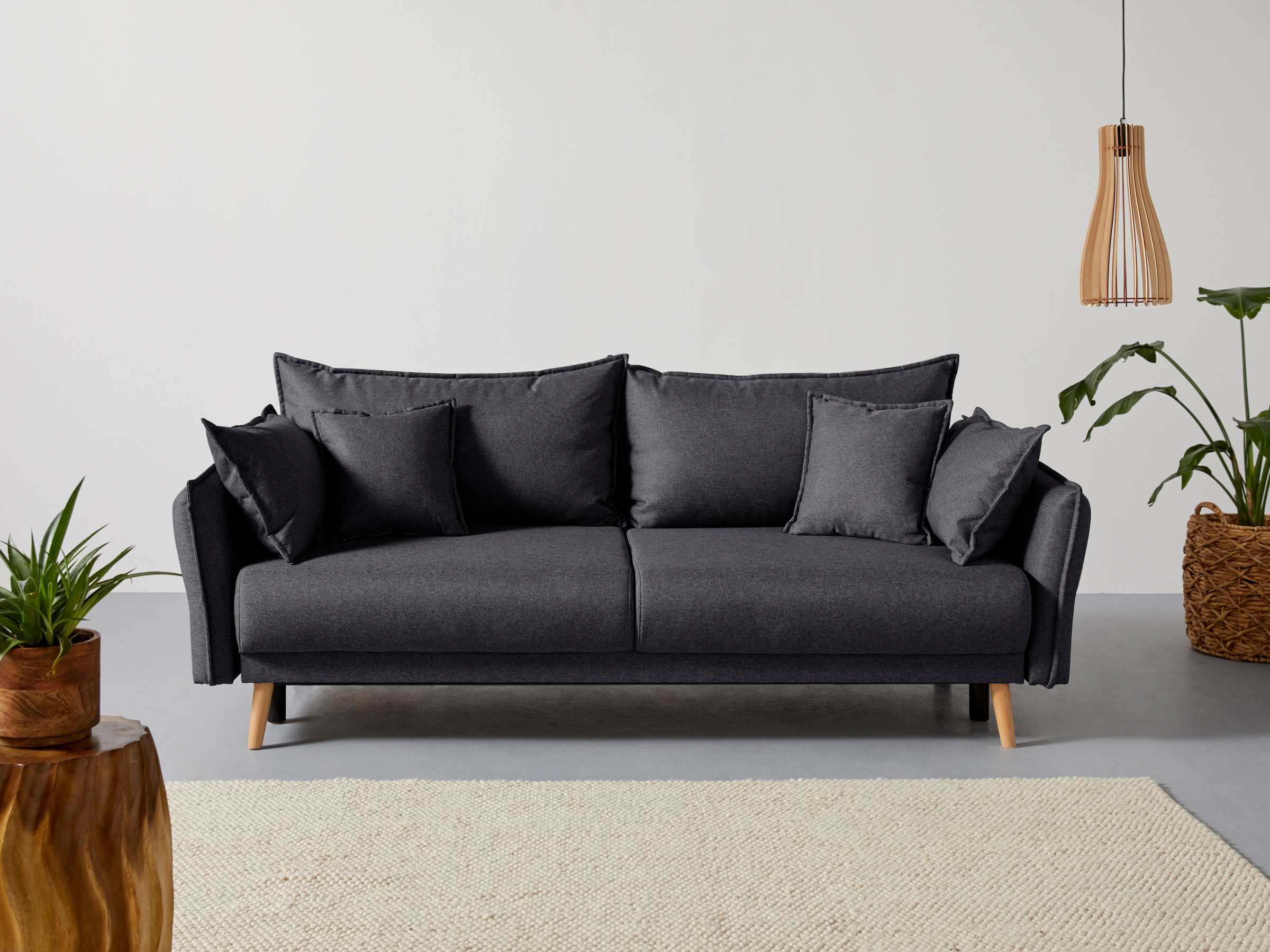 Home affaire Schlafsofa »Granbo« incl. Bettfunktion und Bettkasten, Federkern-Polsterung, Seitentasche