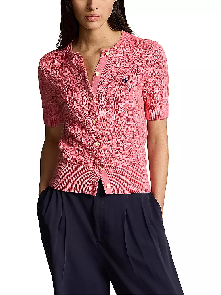 POLO RALPH LAUREN Strickjacke Slim Fit pink