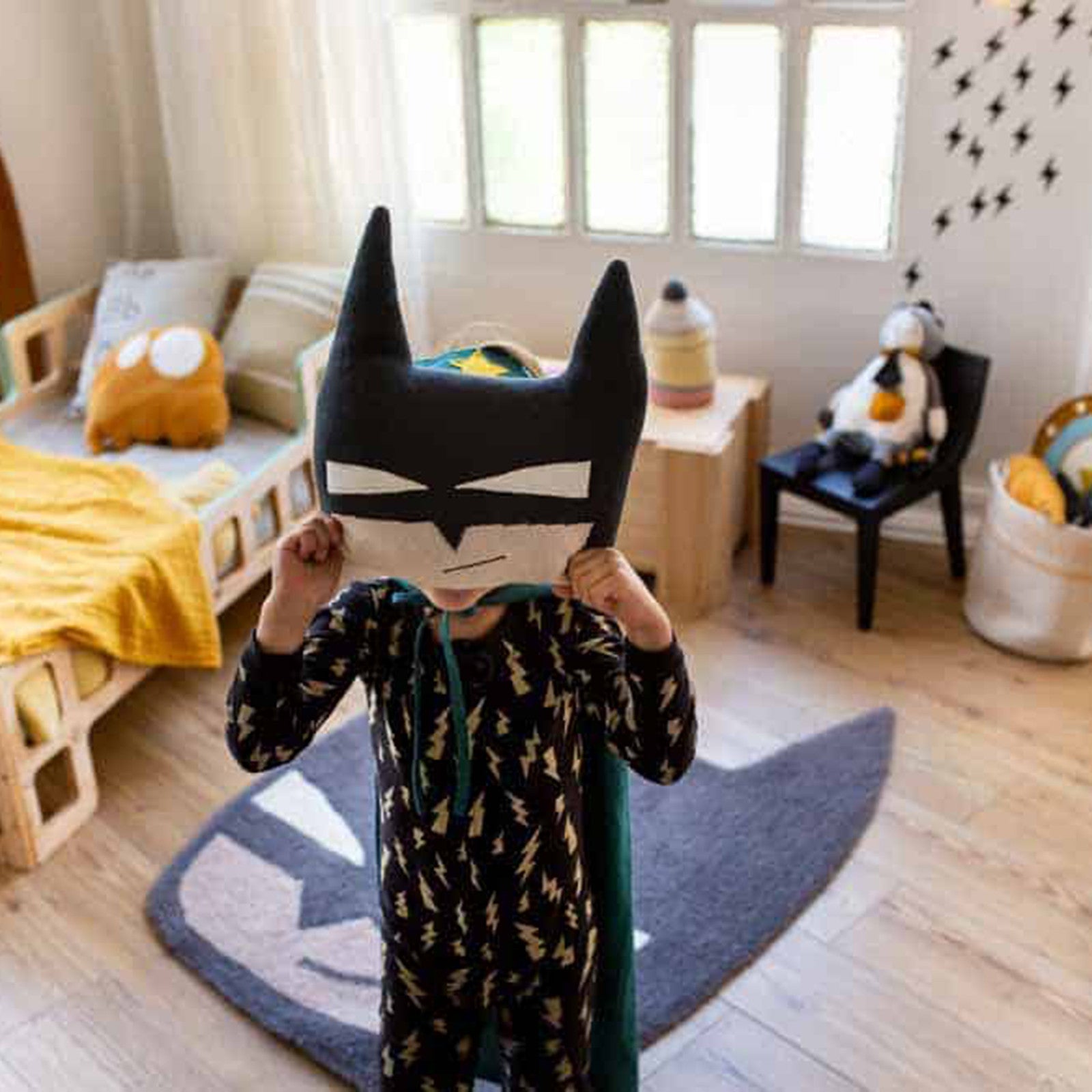 Gestricktes Kissen BatBoy