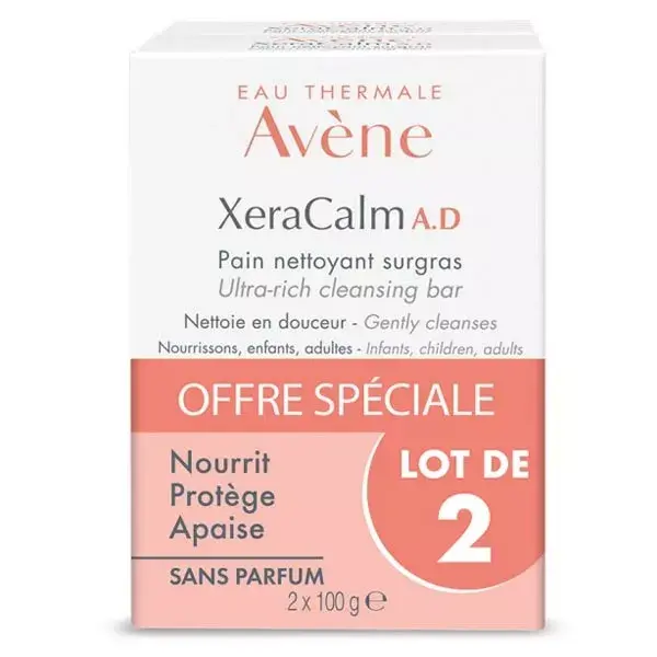 Sabonete de limpeza extra-nutritivo Avène XeraCalm AD 2 x 100g