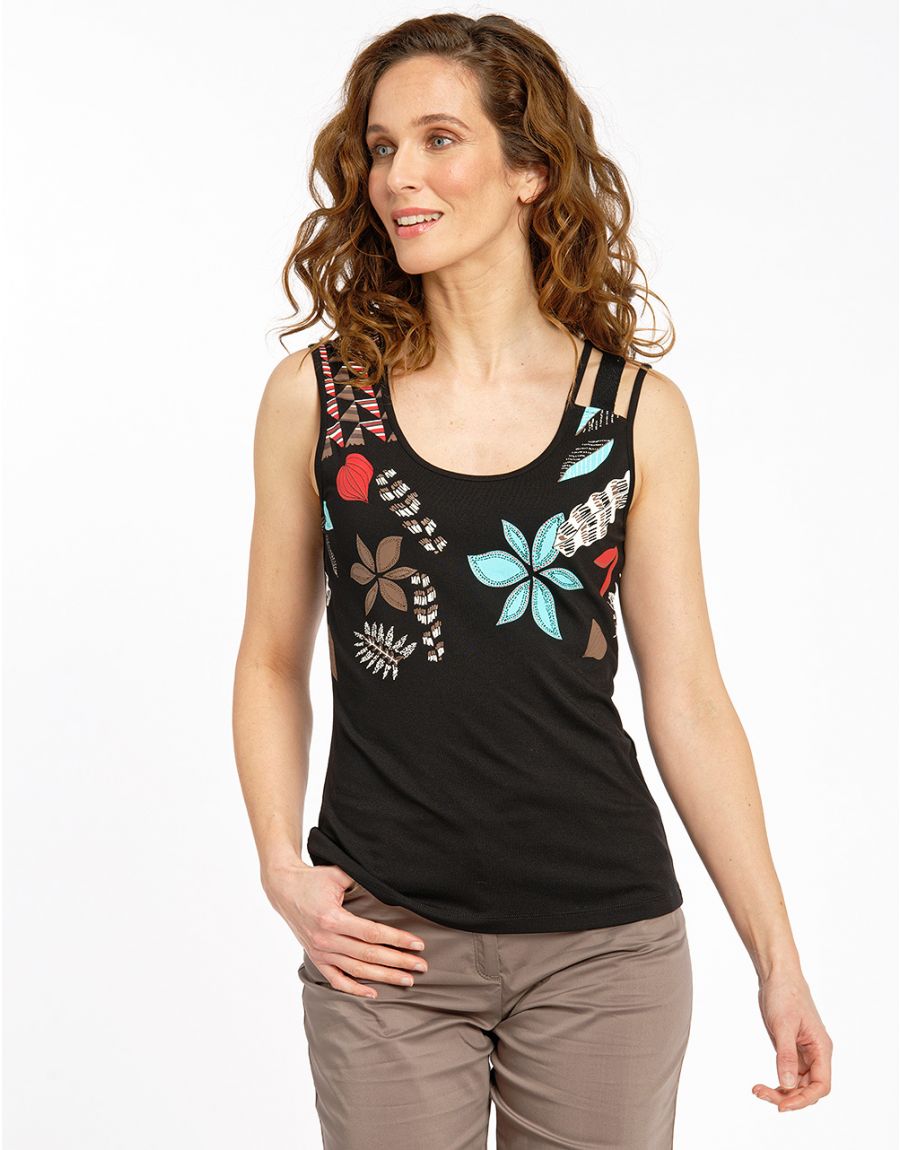 T-shirt noir très féminin