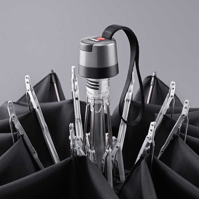 Knirps T.760 Stick Automatic Paraplu black