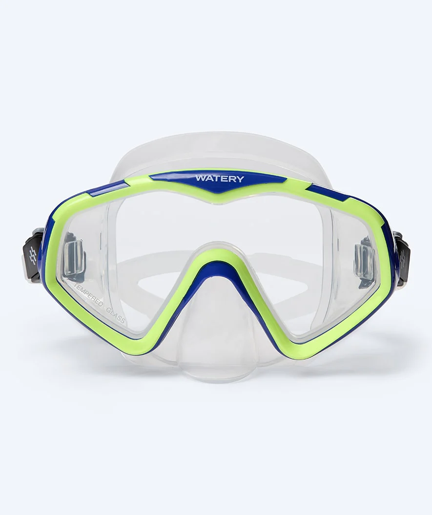 Watery snorkelsæt til voksne (fra 15 år) - Leach/Breeve - Blå/gul