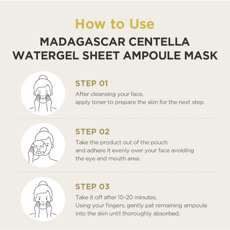 Madagascar Centella Watergel Sheet Ampoule Mask