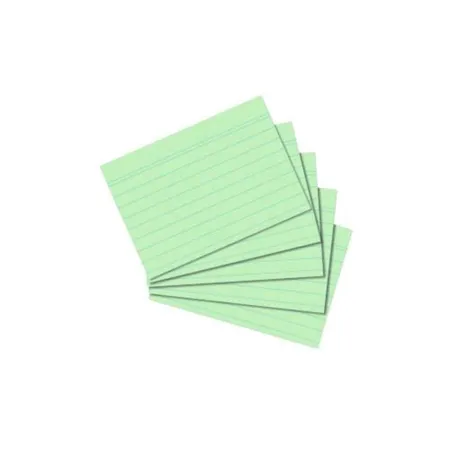 Herlitz Karteikarten, DIN A8, liniert, grün, 100 Stück