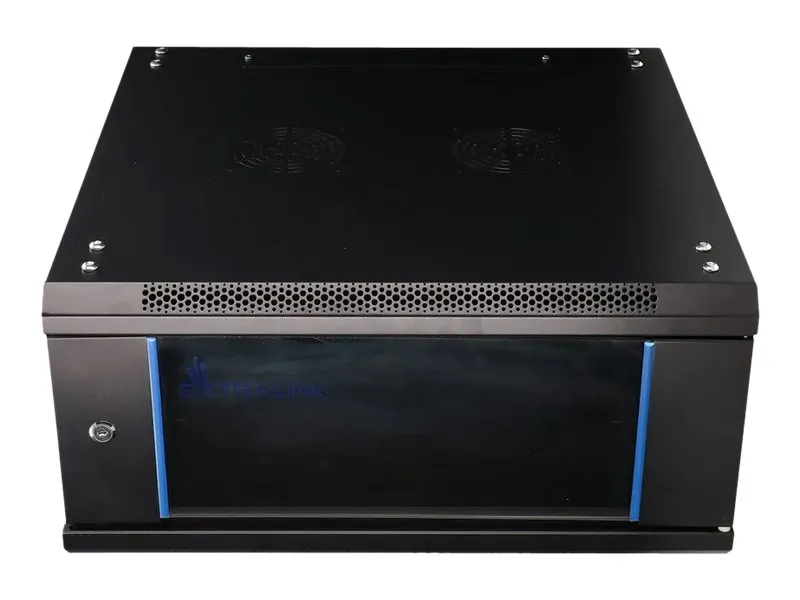 Extralink - Rack kabinet - 600x600 mm - vægmonterbar - sort - 4U - 19