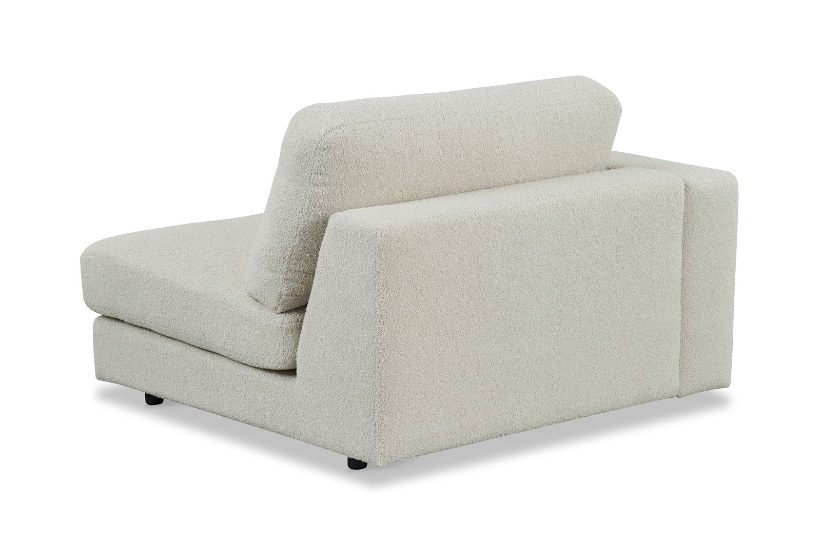 Monza sofa moduler 1,5-seter arm venstre. Tekstil Now or Never 03 Cream med sorte ben