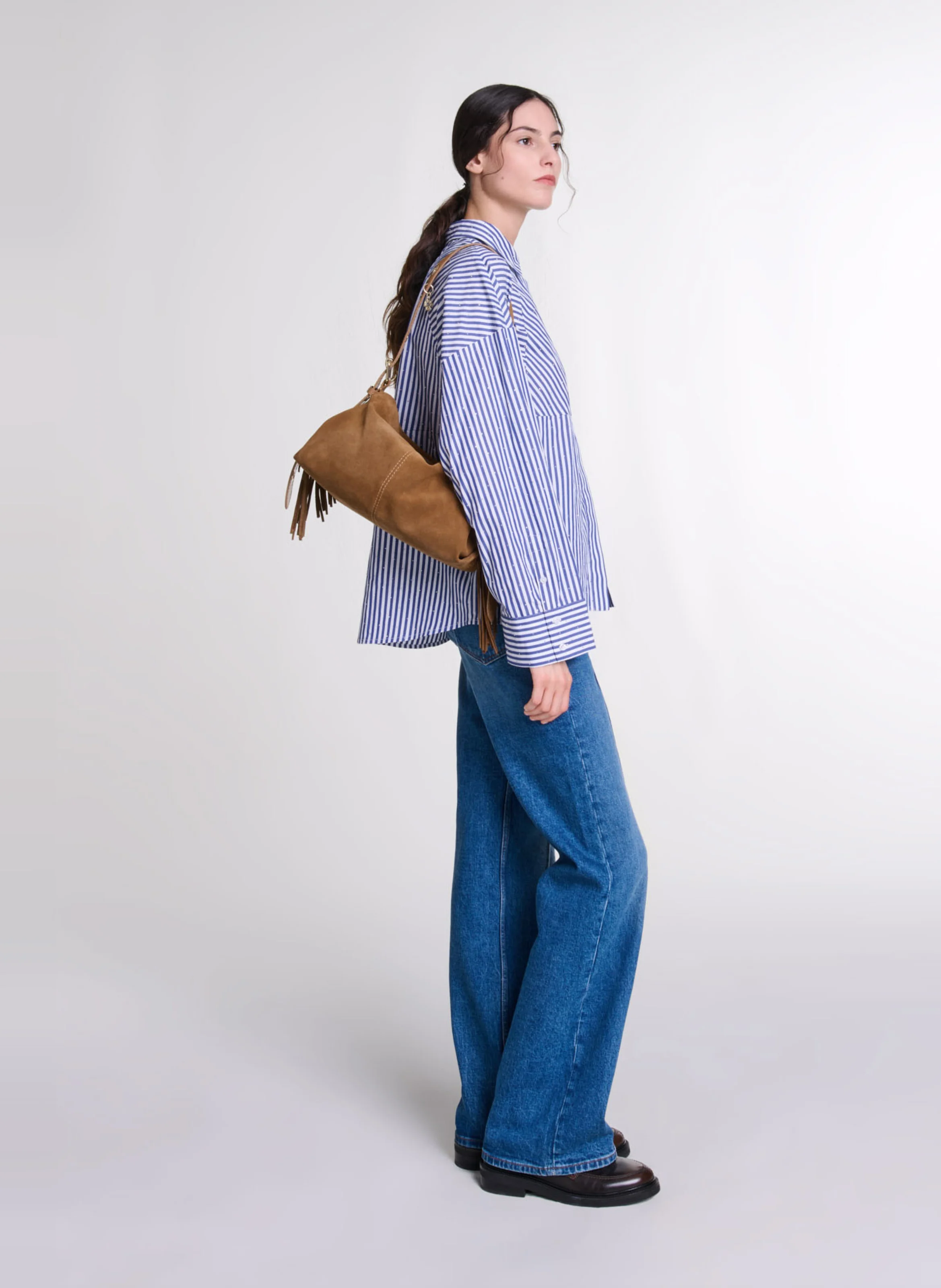 Chemise col classique en coton | Multicolore