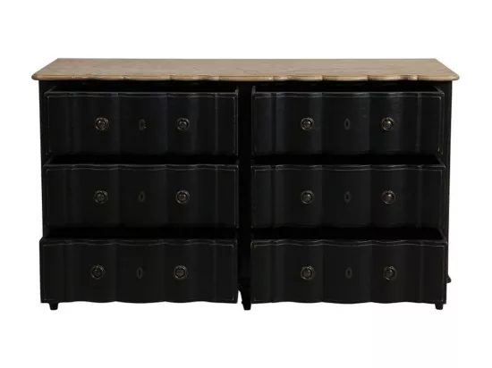 Commode arbalète double Bois Noir - Manoir Interior's