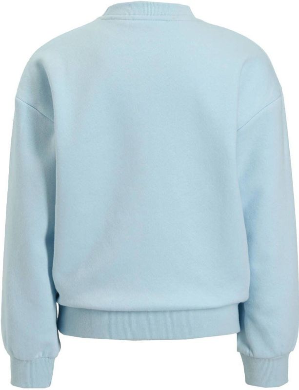 Anytime - Trui - Blauw - Katoenmix - Stitch Printopdruk