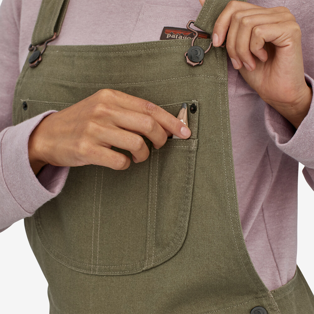 Damen-Latzhose aus Hanf-Canvas für alle Jahreszeiten – Kurz