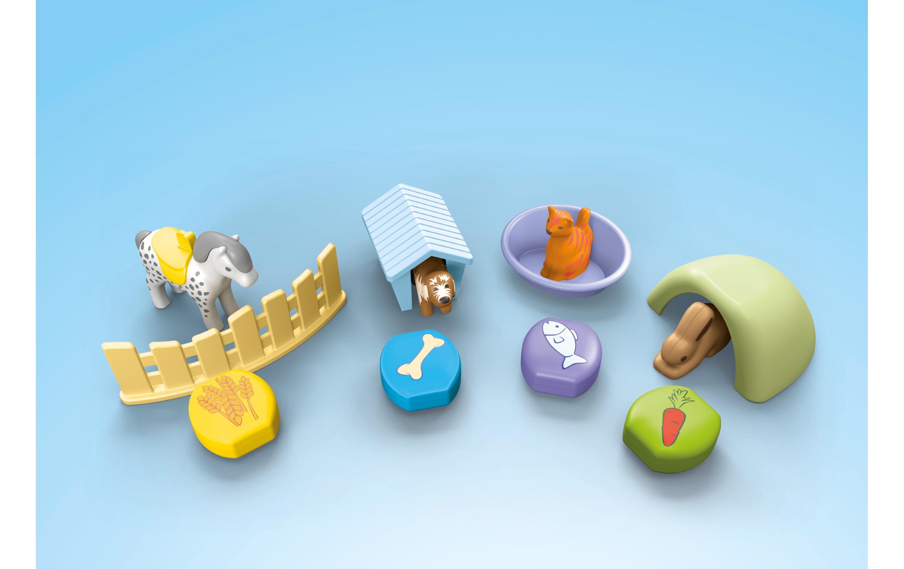 Junior Tierpension mit Futterspender 71690Nachhaltiges Spielset aus pflanzenbasiertem Kunststoff