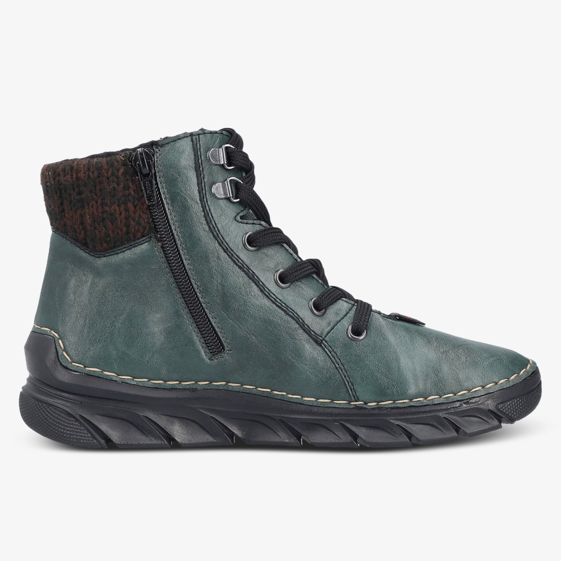 rieker Damen Schnürstiefeletten grün