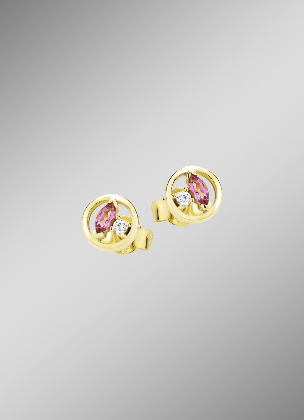 Ohrstecker mit Edelsteinen und synth. Zirkonia
