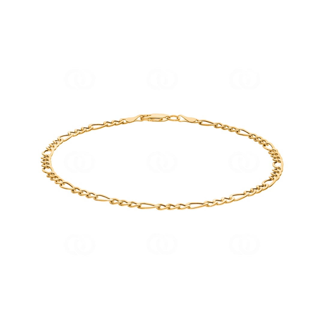 3.3mm Figaroarmband 750/18 K Gelbgold halbmassiv
