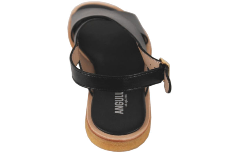 ANGULUS SORT LET SANDAL I GLAT SKIND