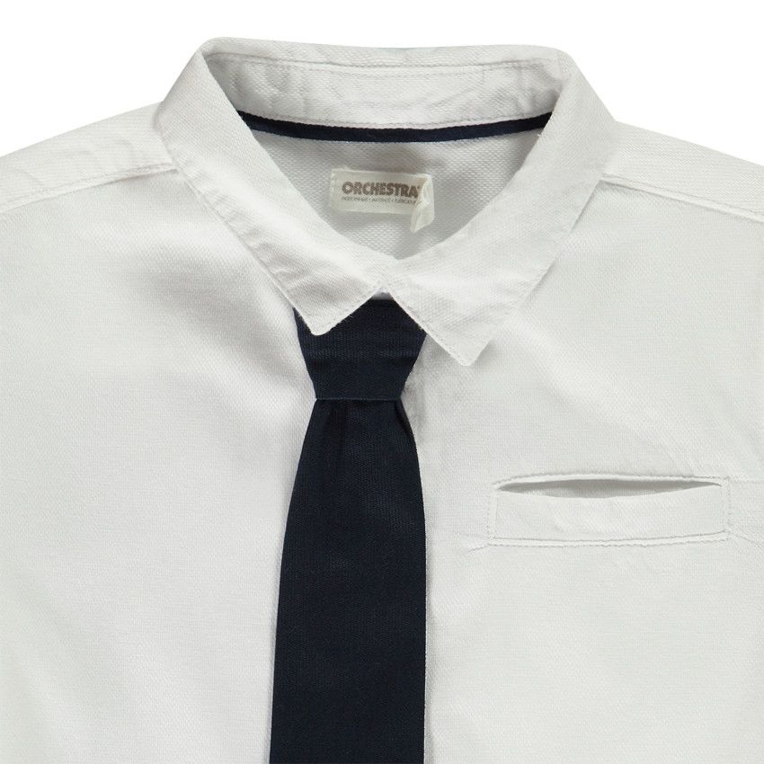 Chemise de cérémonie avec cravate pour garçon - Blanc