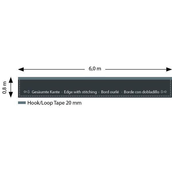 Stairville Skirt 160g/m² 6.0x0.8m Bk