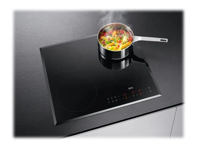AEG IKB64301FB - Induktions kogeplade - 4 plader - Niche - bredde: 56 cm - dybde: 49 cm - med facetteret ramme - sort