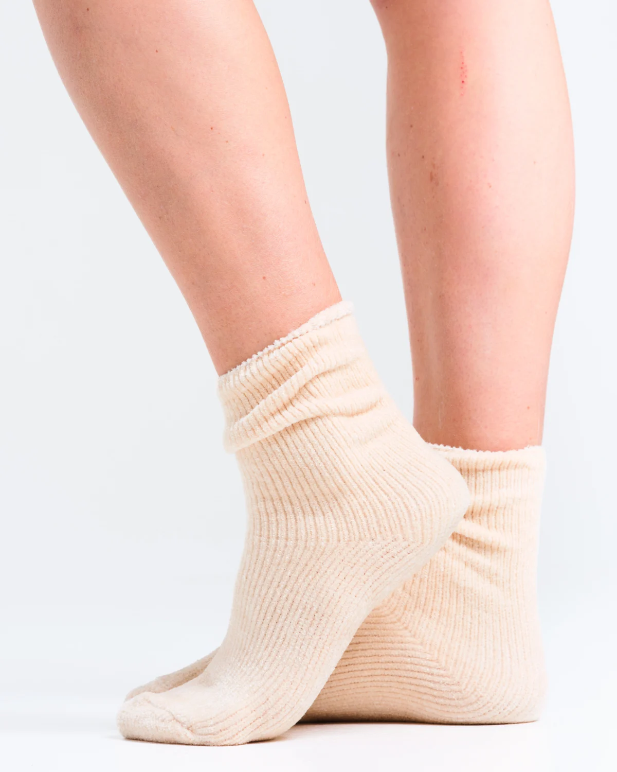 Bumpro 2-pack Chenille Socks Off White\Beige - One Size