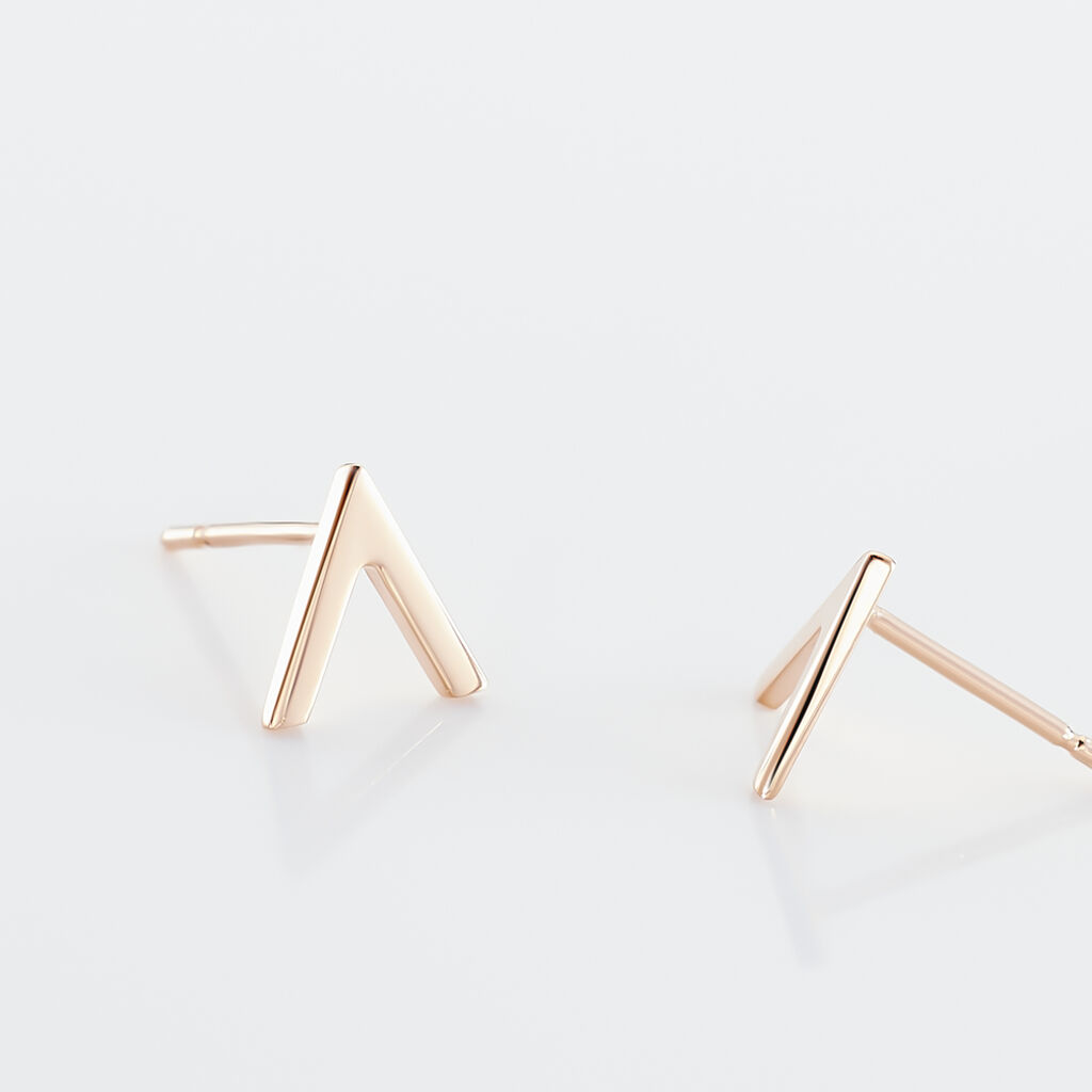 Boucles D'oreilles Puces Celene Or Rose