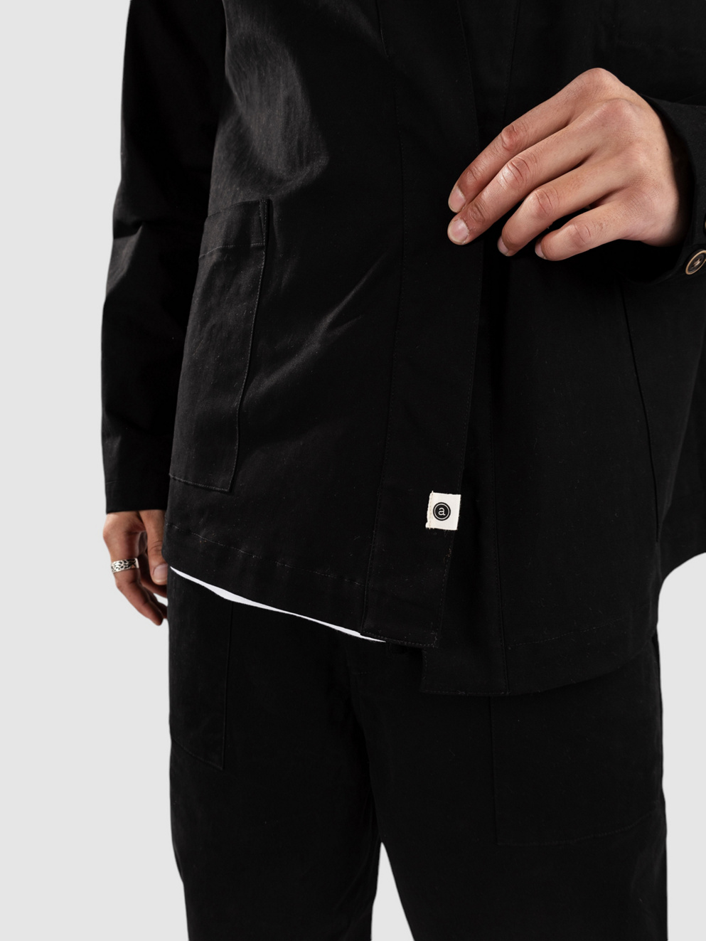 Anerkjendt Akjesper Kimono Overshirt Jacket caviar