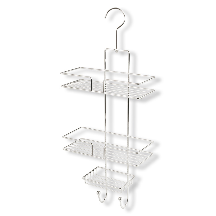 Dusch-Regal - verchromt - 2 Haken