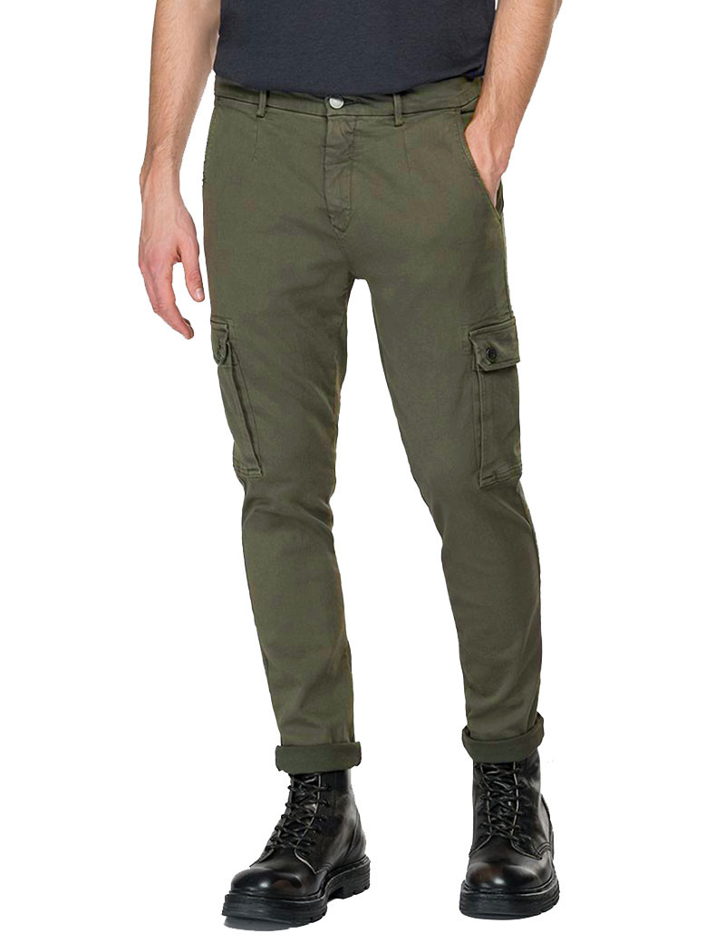 REPLAY PANTALON CARGO JAAN COMBAT GREEN
