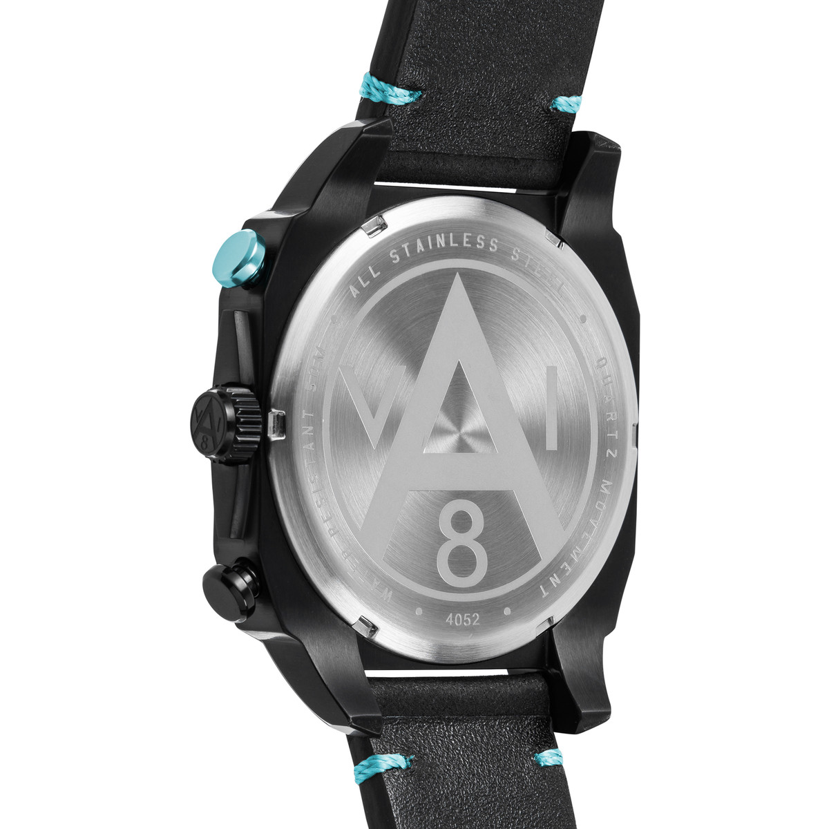Montre AVI-8 homme chronographe acier noir cuir
