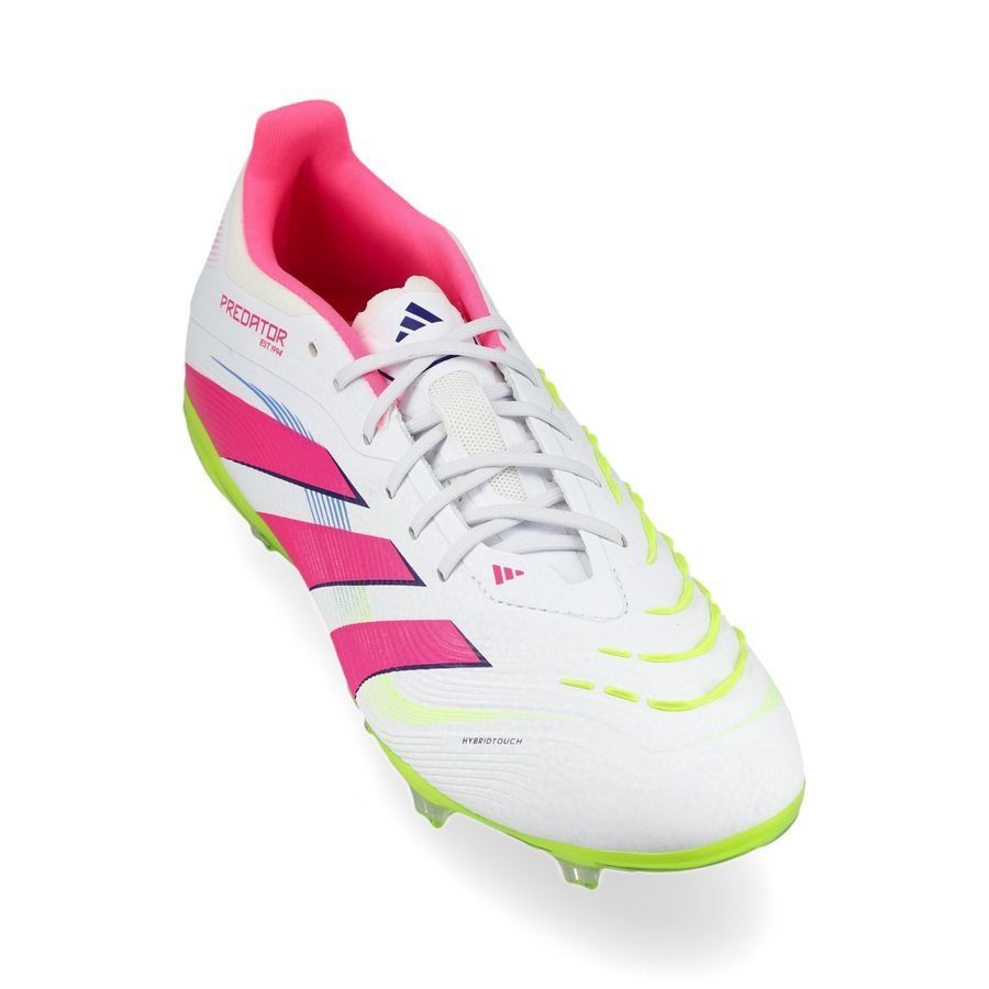 adidas Predator Elite FG Celestial Victory - Blanc/Lucid Pink/Lucid Lemon Enfant