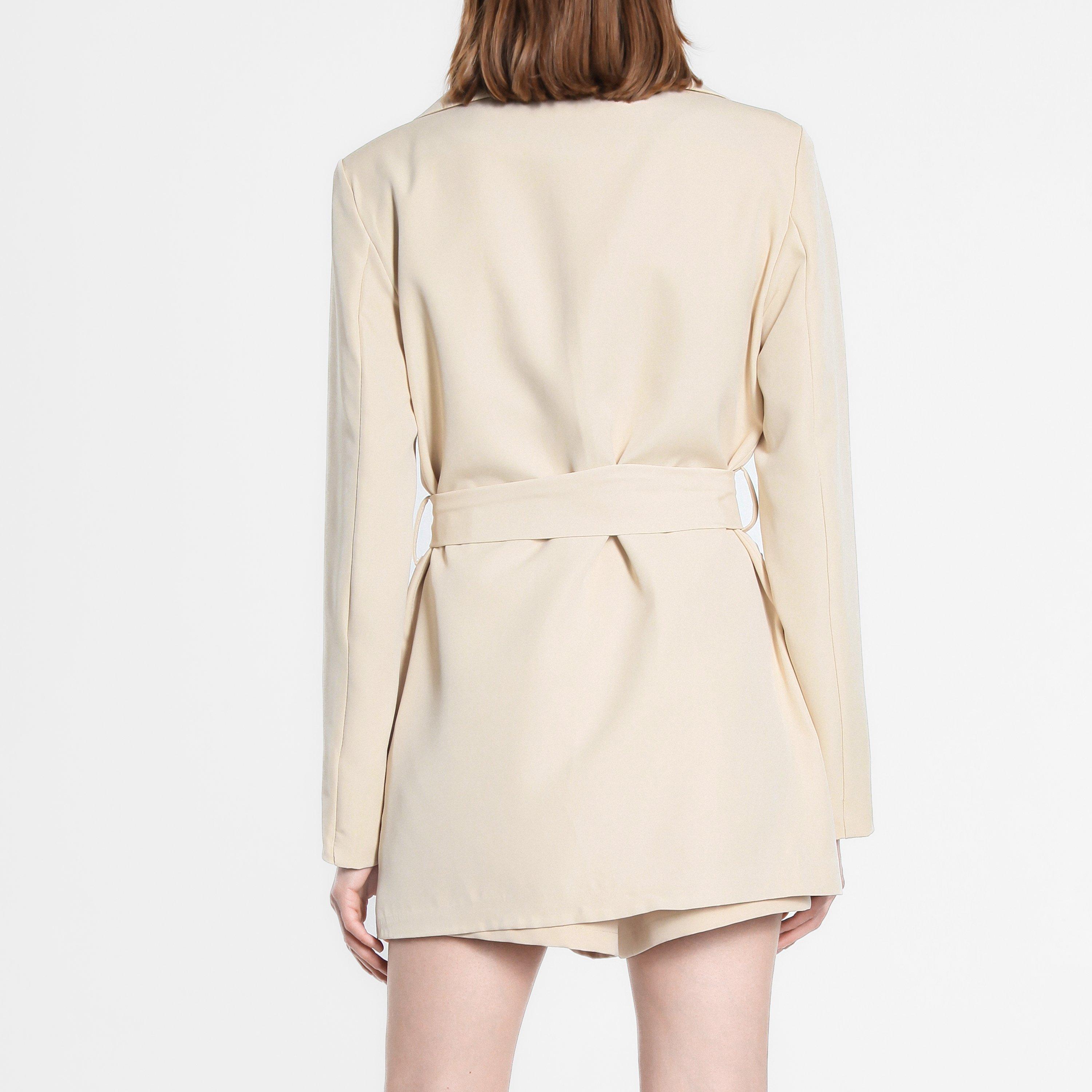 Be You Tie Belt Tailored Blazer