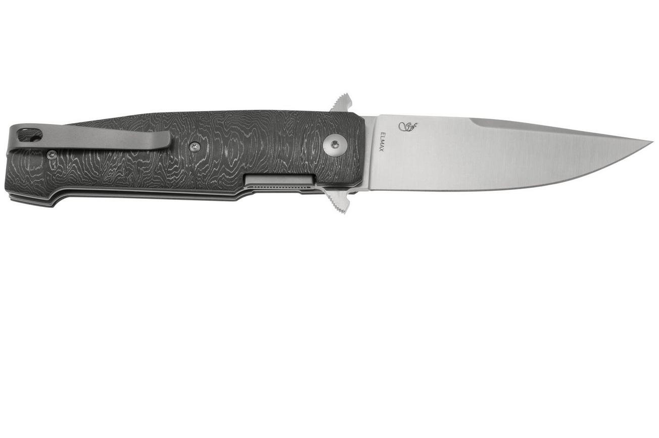Viper Keeper 2 V6000FCLD Satin Elmax, Stainless Steel Damask Carbon Fiber, zakmes