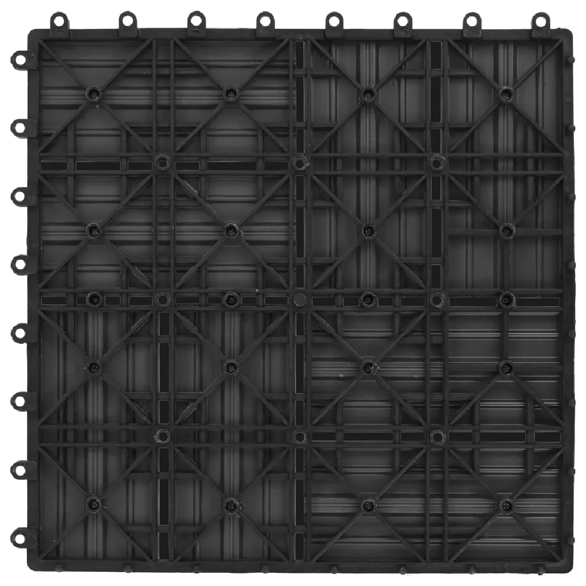 vidaXL Carreaux de terrasse WPC 30 cm Gris